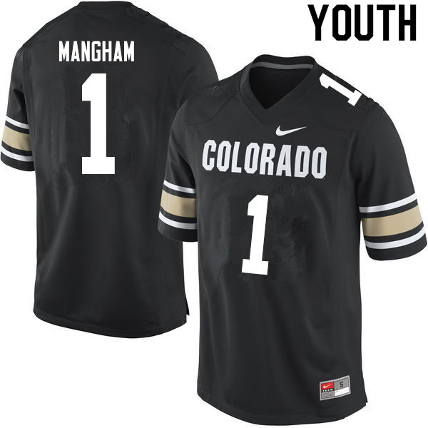 Youth #1 Jaren Mangham Colorado Buffaloes College Football Jerseys Sale-Home Black